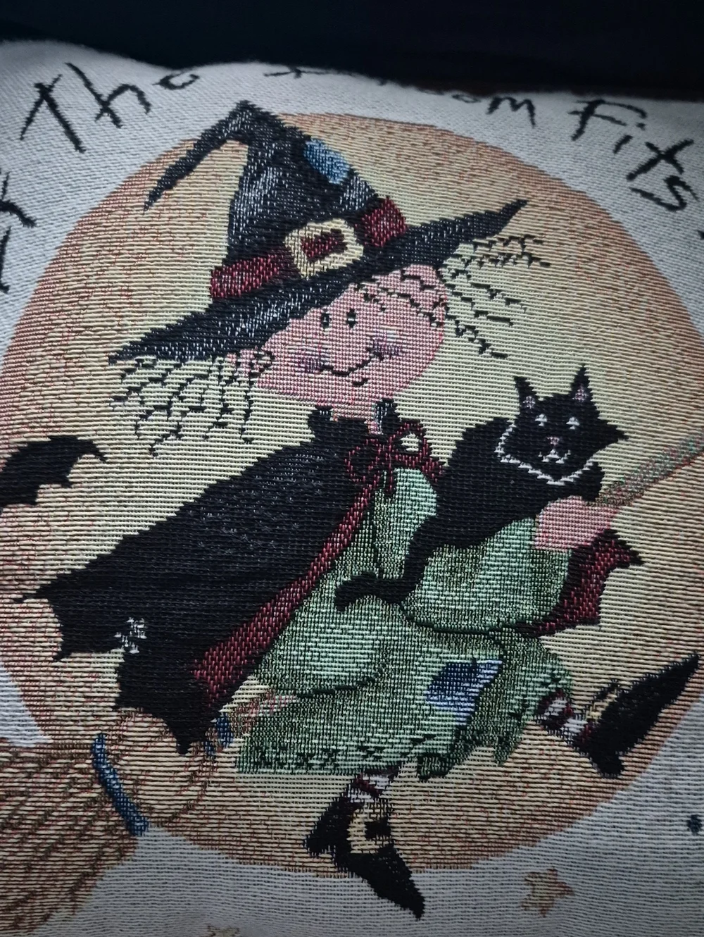 Tapestry Halloween Pillow,  